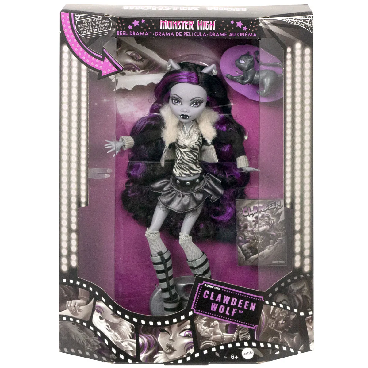 Monster High Reel Drama - Muñeca Clawdeen Wolf (Nueva en Caja) - Imagen 2